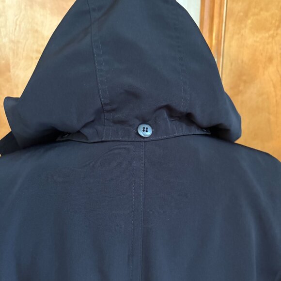 East 5th Black Button & Zip Trench Coat with Detachable Hood & Lining, Size SP - Picture 8 of 15